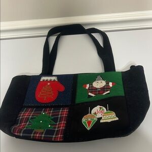 Kim Rogers Black and Multicolor Patchwork Tote